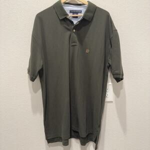 Tommy Hilfiger Men’s Green Polo Shirt XL Classic Style Dress Shirt